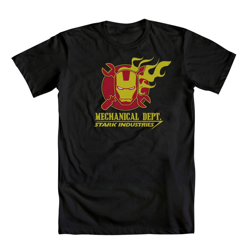 Marvel Men's Iron Man Mechanics Graphic T-Shirt | Superhero Comic Tee for Fans | Casual Wear & Cosplay