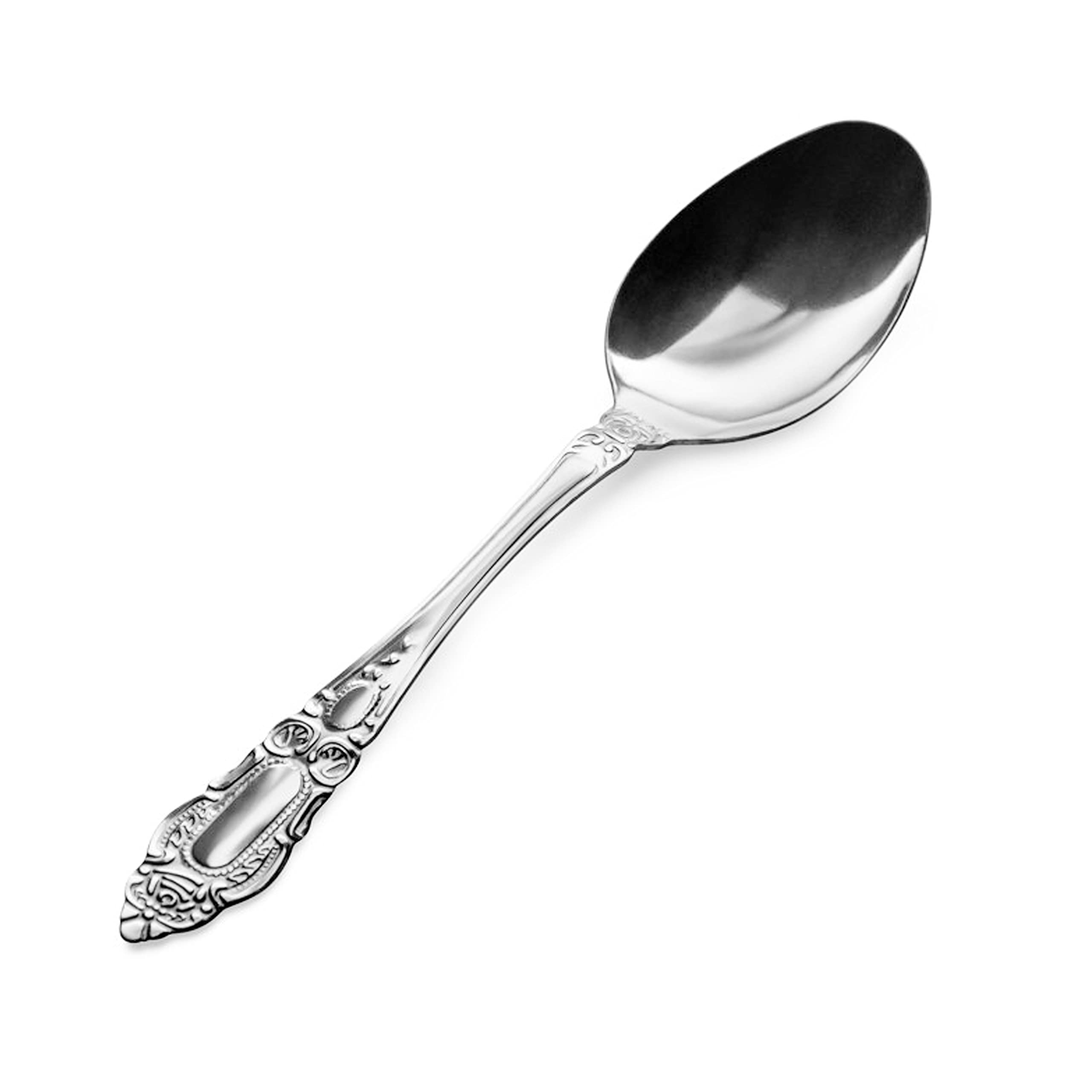 12-Piece Stainless Steel Dinner Spoon Set - Elegant Silverware for Soup, Dessert & Everyday Dining - Durable Flatware Cutlery for Restaurants, Home & Party Use