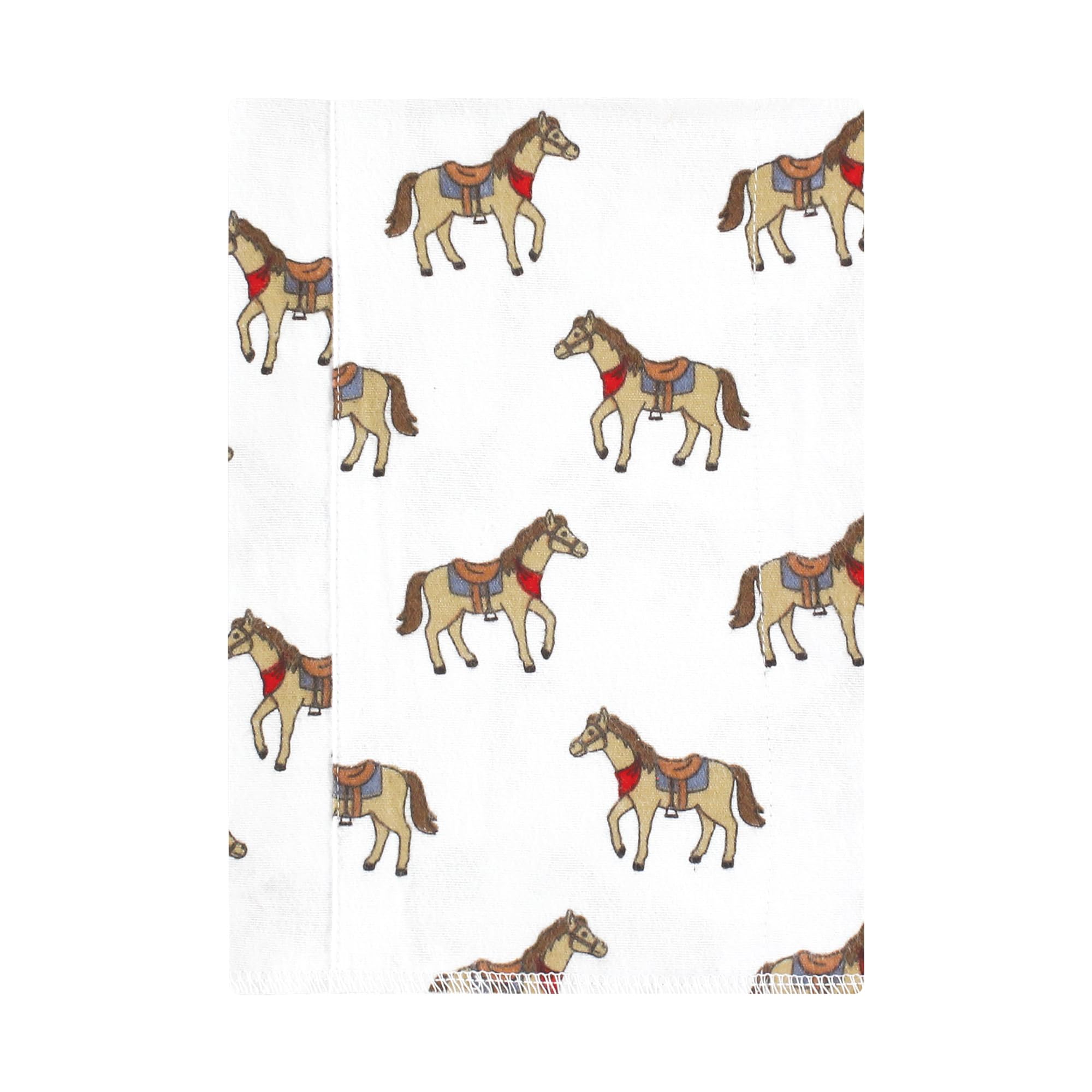 Hudson Baby Unisex Cotton Flannel Burp Cloths - Soft 4-Pack Cowboy Print for Newborns & Infants - Perfect for Feeding, Spit-Up & Diaper Changing