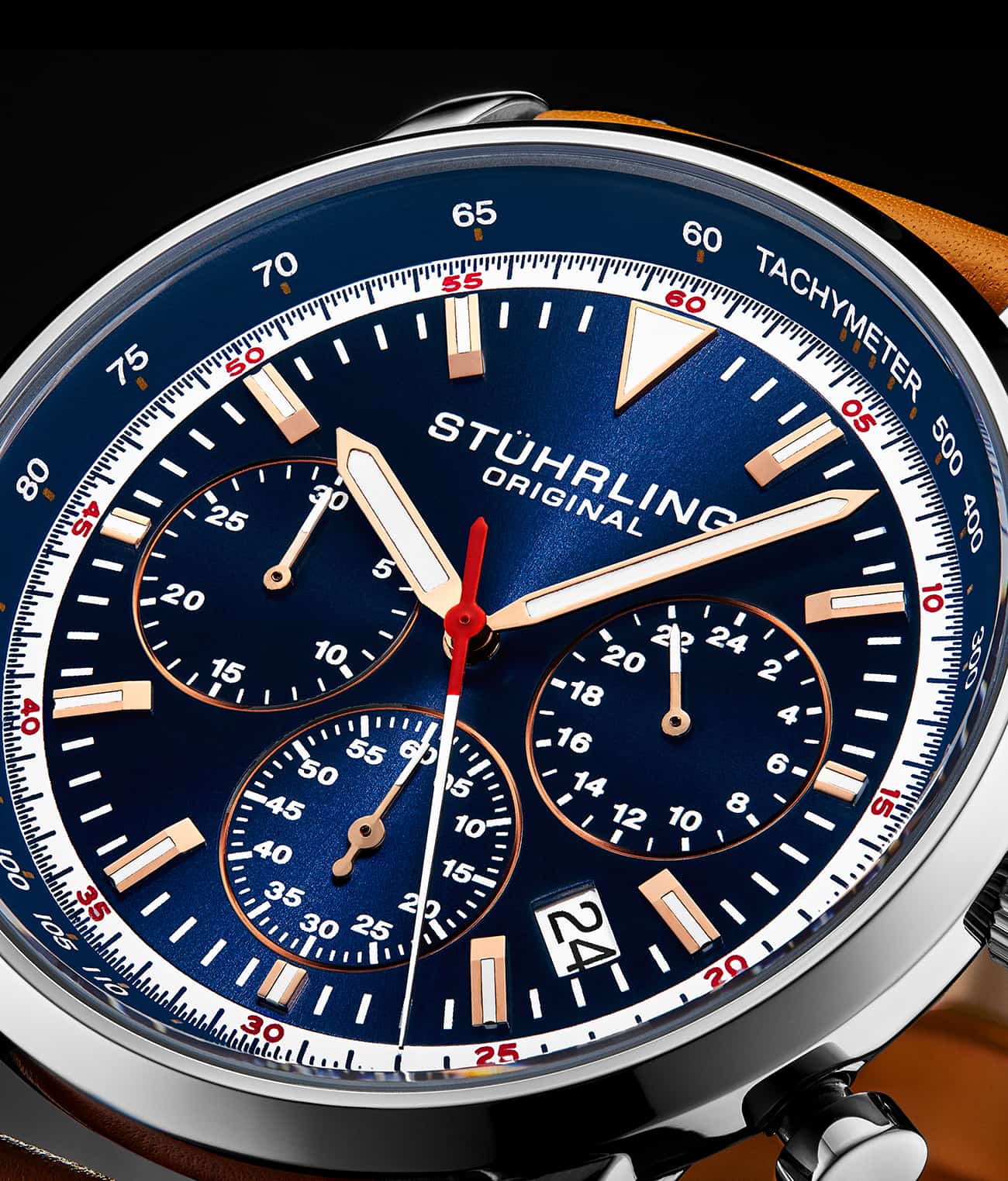 Monaco Chronograph Men's Watch with Tachymeter - 44mm Stainless Steel Case, Quartz Movement (Model 3986L) - Perfect for Business, Casual Wear & Sports Activities