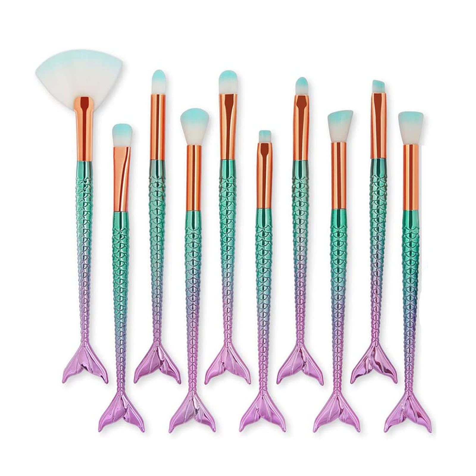 Tenmon 11-Piece Professional Makeup Brush Set - Eyeshadow, Eyeliner, Foundation, Eyebrow, Blush & Concealer Brushes for Flawless Makeup Application | Perfect for Daily Use, Travel & Professional Makeup Artists