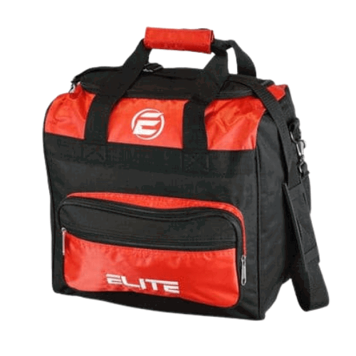 ELITE Impression Black Red Single Tote Bowling Bag - Stylish & Durable for Bowling, Travel & Everyday Use