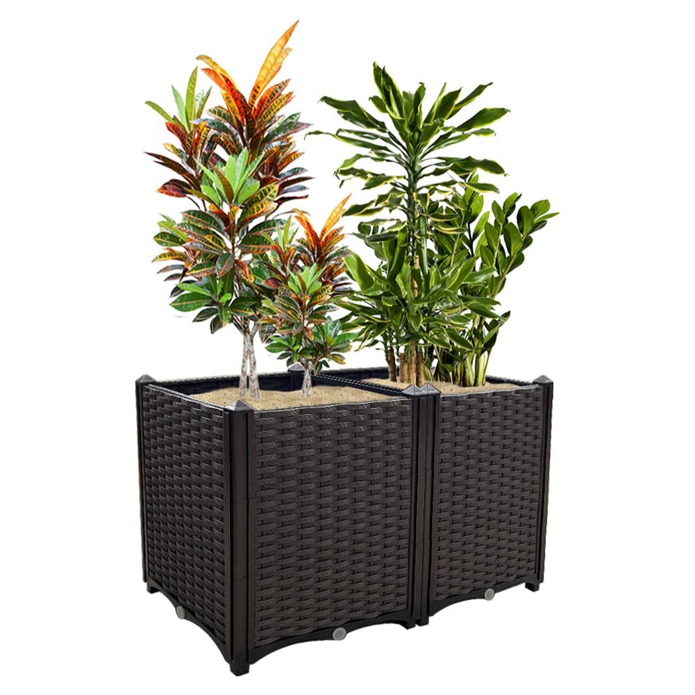Elevated Raised Garden Bed Planter Box for Outdoor Plants - Perfect for Growing Flowers, Vegetables, Tomatoes & Herbs in Garden, Patio, Balcony or Deck - Durable Elevated Planting Solution for Home Gardening (TDDSS)