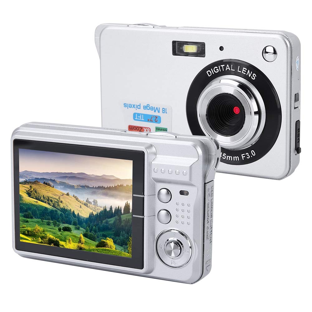 Kids Digital Camera for Girls Age 3-10 | 1080P HD Video Camera with 2.0 Inch TFT Screen | Supports 32GB TF Card | Perfect Birthday Gift & Travel Companion (Silver)
