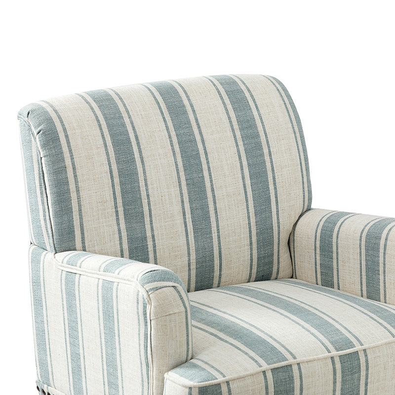 Lecce Armchair - Modern Upholstered Accent Chair for Living Room, Bedroom & Office - Comfortable Lounge Seating with Sturdy Wooden Legs