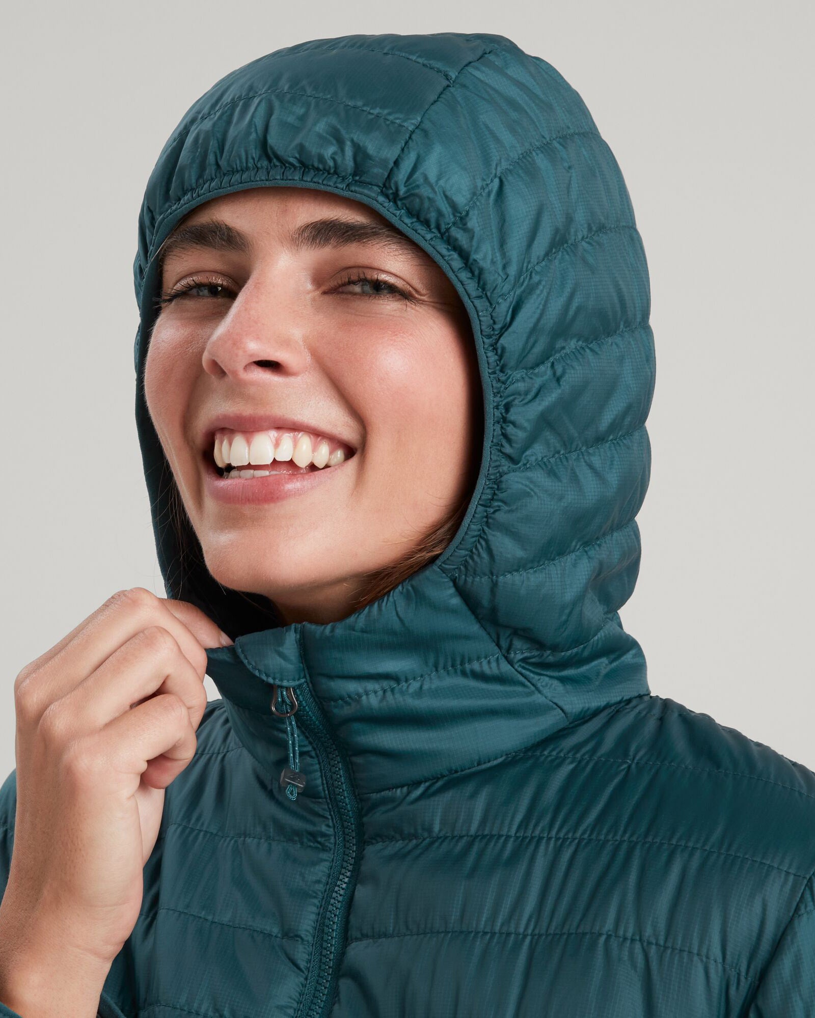 Heli R Women's novaLOFT Hooded Jacket - Lightweight Waterproof Winter Coat with Fleece Lining, Deep Lagoon Blue - Perfect for Hiking, Camping & Outdoor Activities