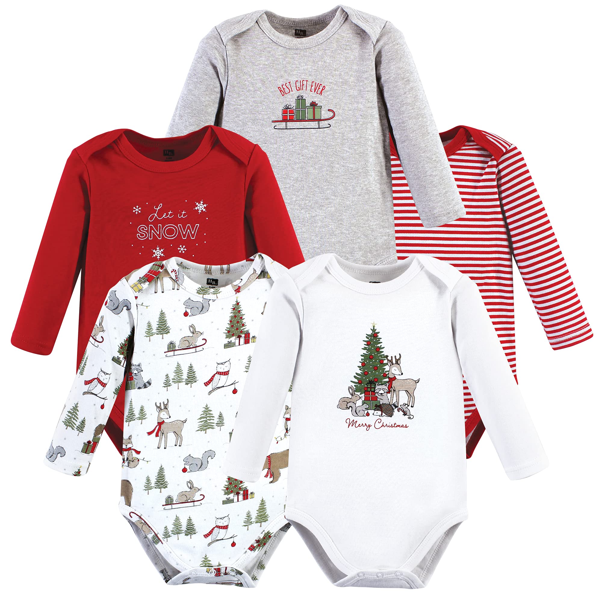 Hudson Baby Cotton Bodysuits - Unisex Long-Sleeve for Newborns & Infants
