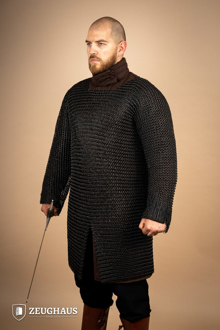 Chainmail Hauberk Armor - 10mm Round Ring Medieval Knight Costume | Perfect for LARP, Cosplay, Renaissance Fairs & Historical Reenactments