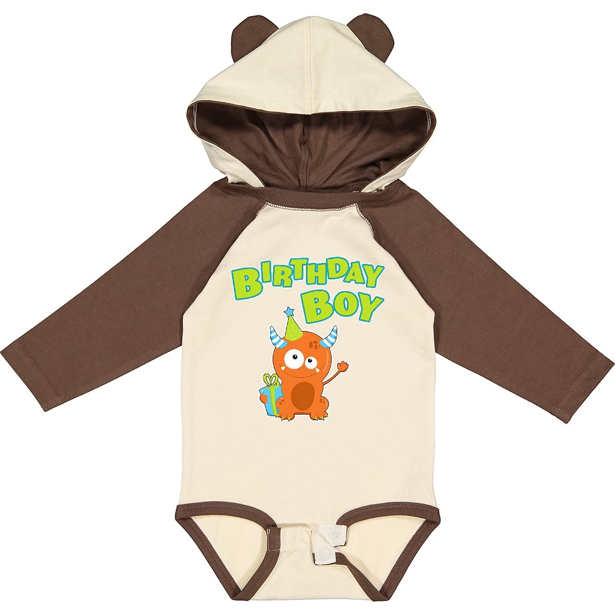 Inktastic Birthday Boy Long Sleeve Creeper - Cute Baby Bodysuit for Boys | Soft Cotton Onesie for Newborns & Infants | Perfect for Birthday Parties, Photo Shoots & Everyday Wear