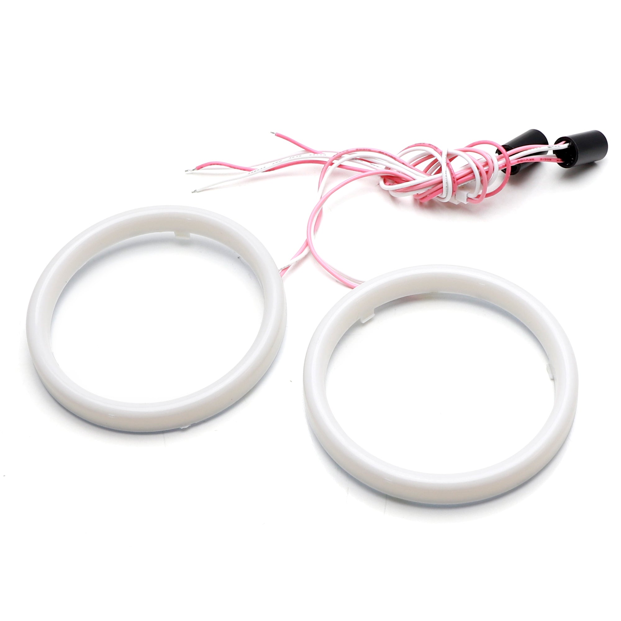 Bright White LED Halo Rings for 2015-2017 Pre-LCI Ford Mustang Headlights - DRL Angel Eyes for Enhanced Visibility & Style