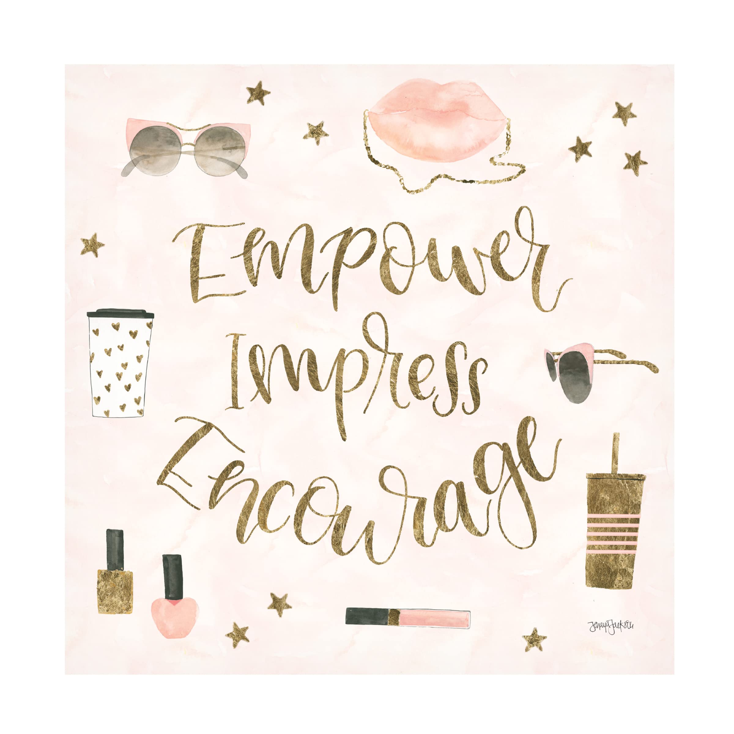 Trademark Fine Art 'Boss Ladies V Pink' Canvas Wall Art by Jenaya Jackson - Modern Office Decor & Home Wall Decor for Living Room, Bedroom