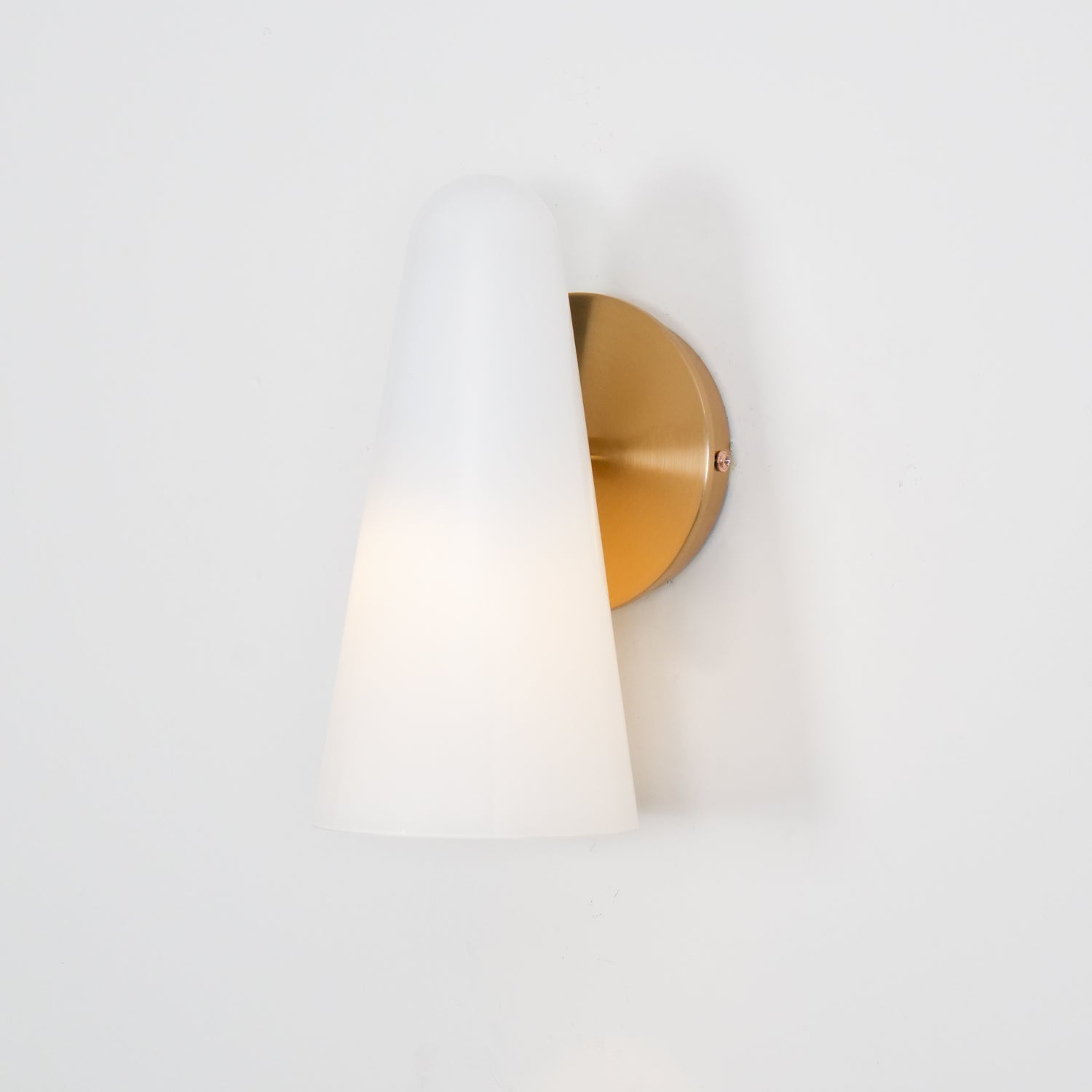 Vintage Conical Glass Wall Sconce Plug-in Light Fixture - Perfect for Bedroom, Living Room & Hallway Lighting