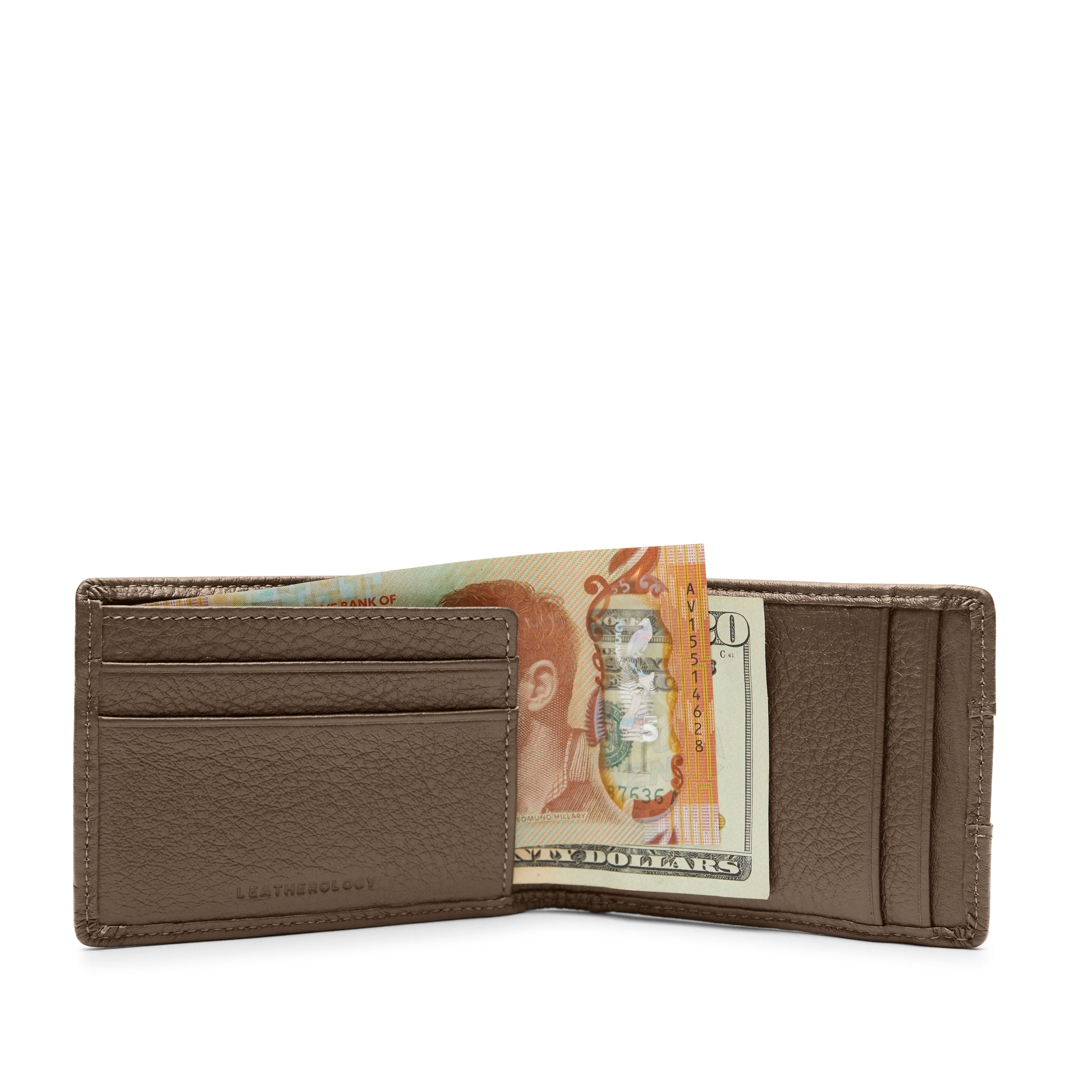 Slim Minimalist RFID Blocking Utility Card Wallet - Cocoa Brown Leather for Men & Women | Perfect for Travel, Business & Everyday Use