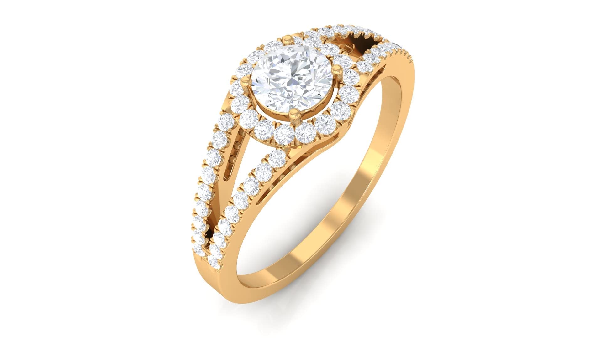 3/4 CT Diamond Engagement Ring for Women - 14K Solid Gold Classic Split Shank Wedding Band - Perfect for Proposals, Anniversaries & Bridal Jewelry Gifts
