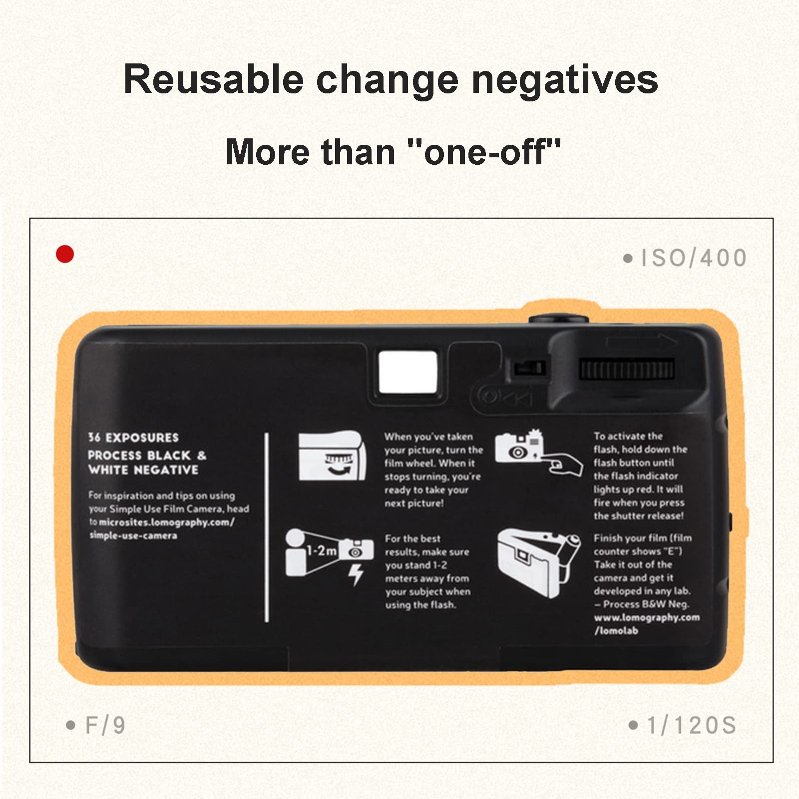 35mm Disposable Film Camera - Full Frame 135 Disposable Camera with Color Film, Simple & Portable for Travel, Parties, Weddings, Events - Perfect Gift for Photographers & Beginners