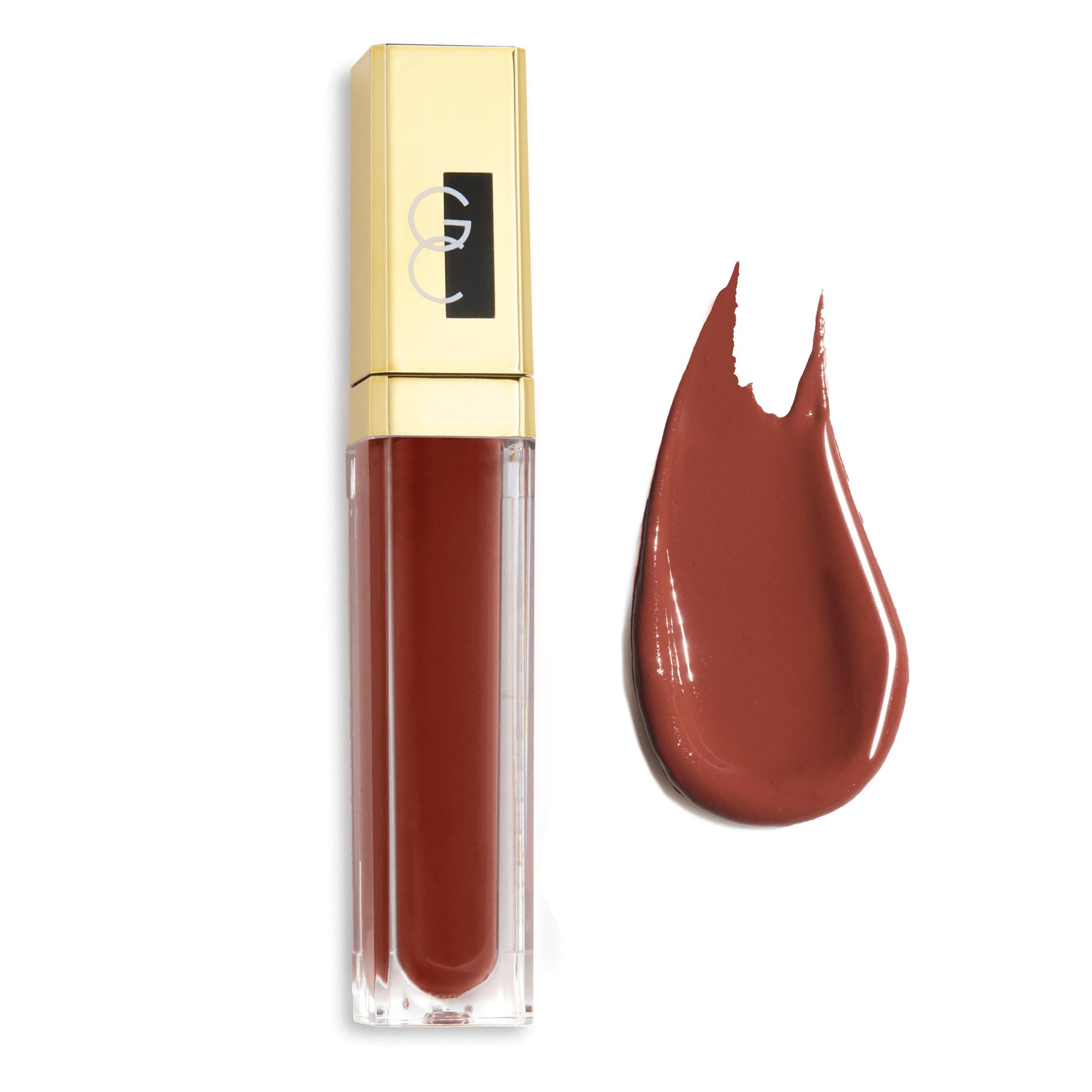 Gerard Cosmetics Super Pigmented Cocoa Bean Lip Gloss - Hydrating Brown Lipstick with LED Light & Mirror, Shiny Finish, Cruelty-Free, Made in USA | Perfect for Everyday Wear, Date Nights & Special Occasions