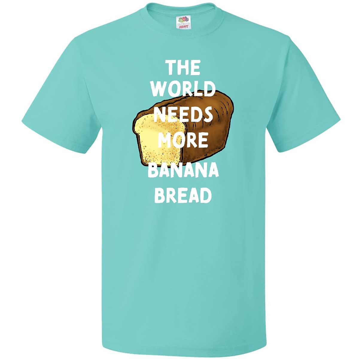 Inktastic 'The World Needs More Banana Bread' Funny Adult T-Shirt - Comfortable Cotton Tee for Baking Enthusiasts & Food Lovers