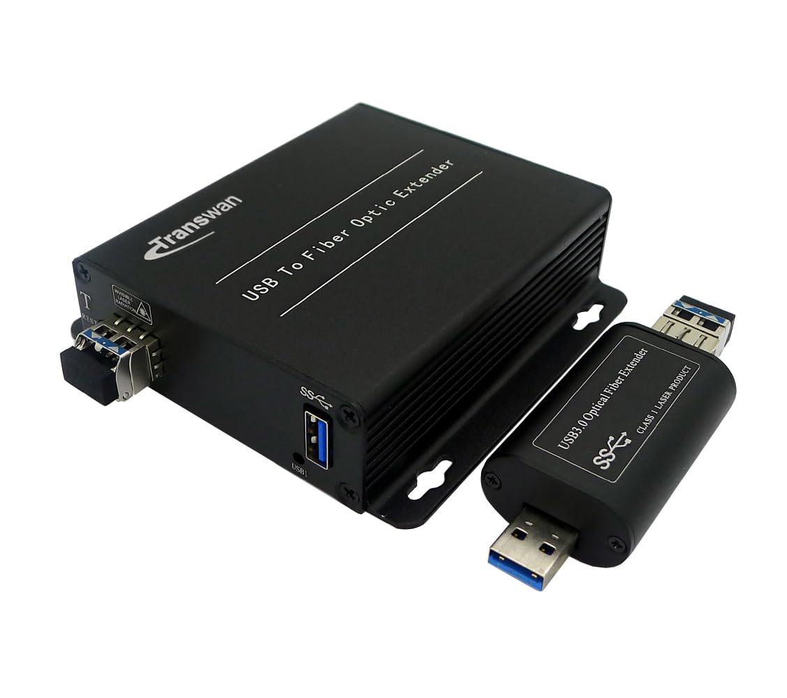 10Gbps USB 3.0 Fiber Optic Extender - 250M (820FT) Single-Mode Fiber with SFP Module | 5Gbps Super-Speed | Compatible with Kinect & Gaming Devices | Perfect for Data Centers, Industrial Automation & Long-Distance USB Connections