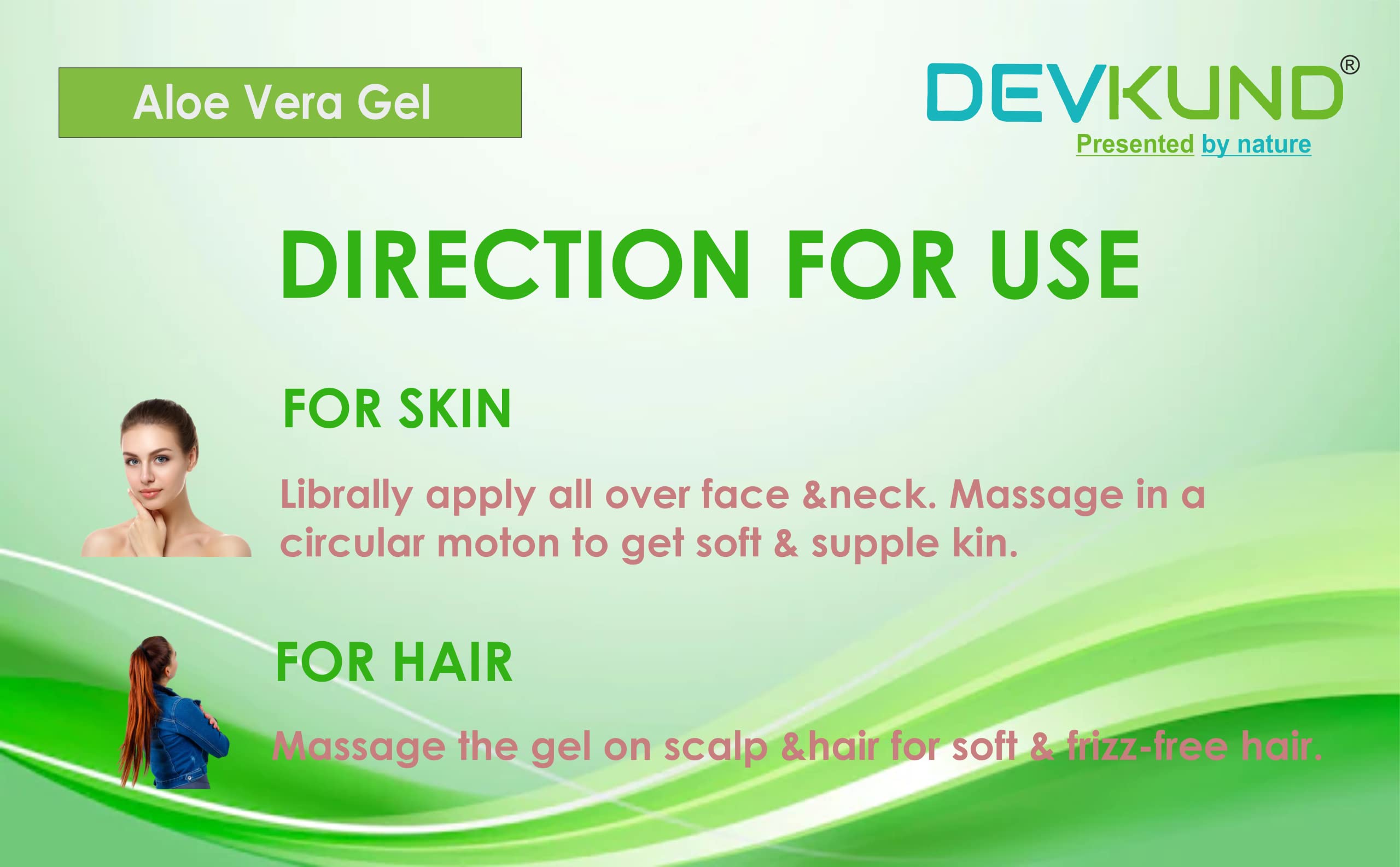 Devkund® Aloe Vera Gel for Face & Hair - 200g Hydrating Moisturizer with Soothing Properties | Multipurpose Skin Care Solution for Sunburn Relief, Dry Skin Treatment & Hair Conditioning