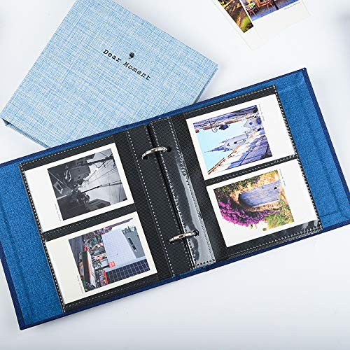 Ablus 100 Pockets Mini Photo Album - Compatible with Fujifilm Instax Mini 9/8/90/25, Polaroid Snap PIC-300 & Kodak Mini 3-Inch Film (Blue) | Perfect for Travel Memories, Wedding Photos & Instant Camera Collections