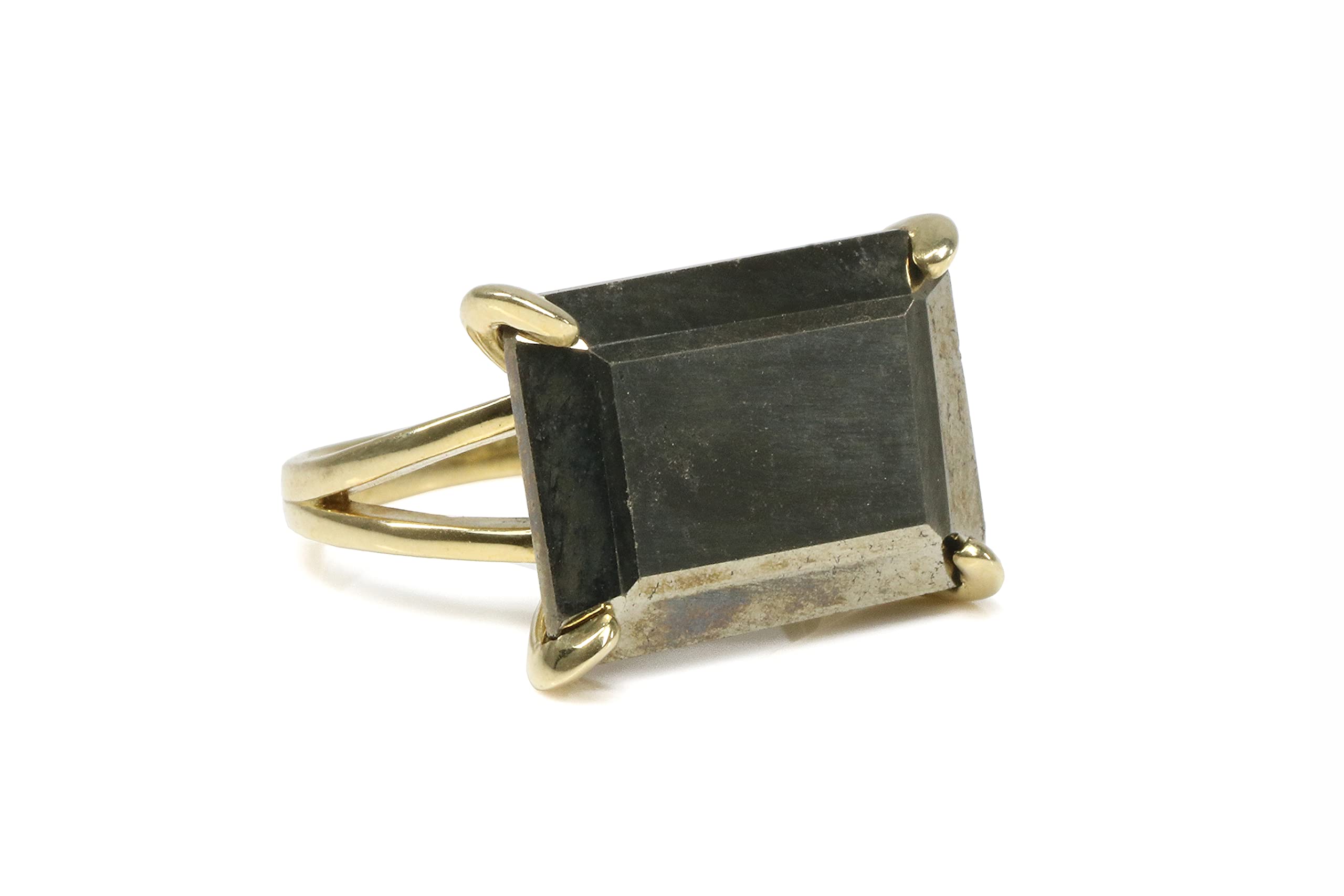 Handmade Pyrite Stone Ring for Women - Unique Boho Fashion Statement Ring - Customizable Artisan Jewelry in Various Sizes & Materials | Perfect for Gift Giving, Boho Chic Outfits & Special Occasions