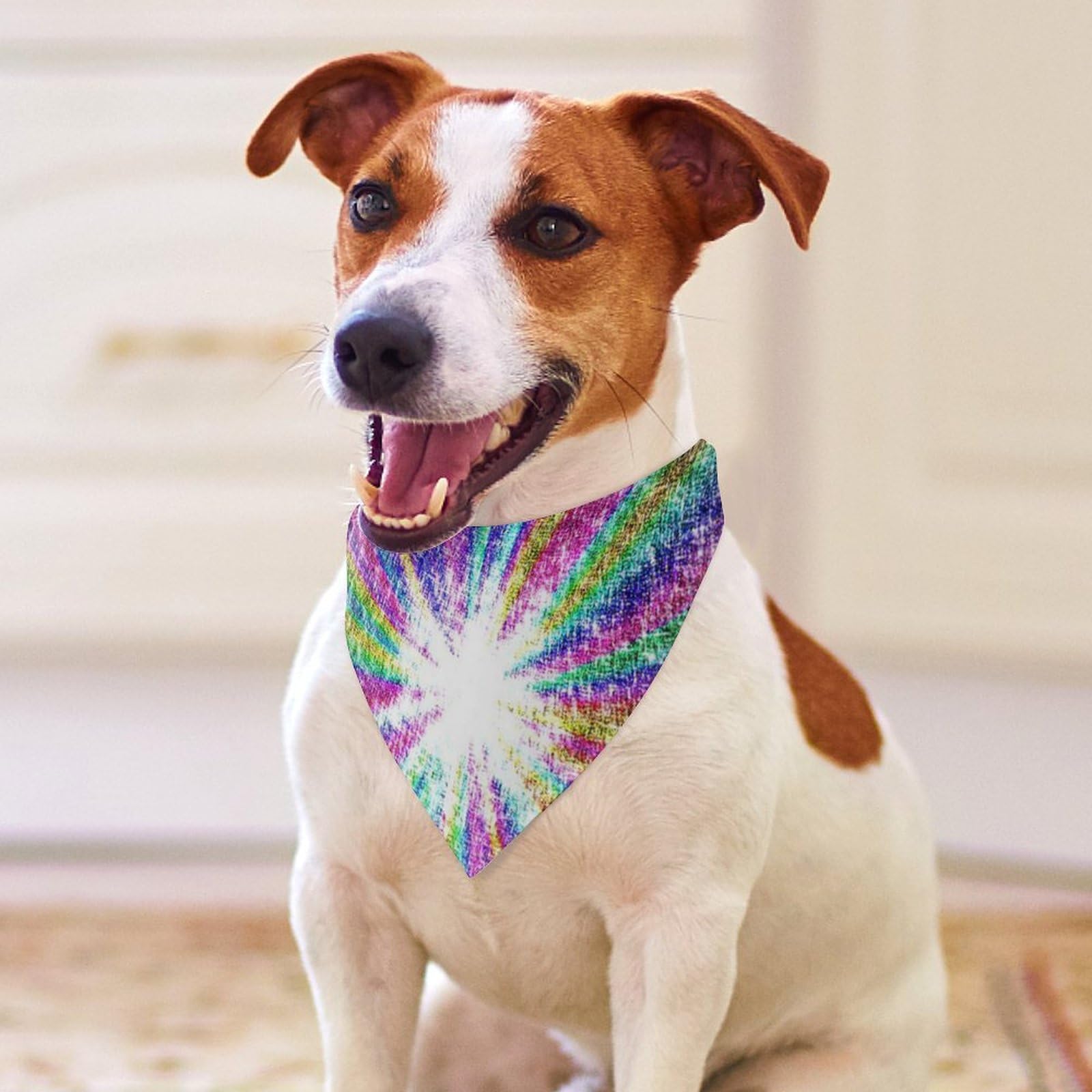 Sparkling Rainbow Dog Bandanas - Cute Pet Scarf & Bib for Small Medium Large Dogs & Cats - Perfect Christmas Thanksgiving Gift & Party Accessory for Pets