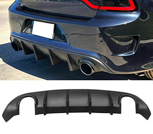 Scaller Fits 15-20 Dodge Charger SRT Rear Bumper Lip Diffuser Valance - OE Style PP Material - Perfect for Car Customization & Performance Enhancement