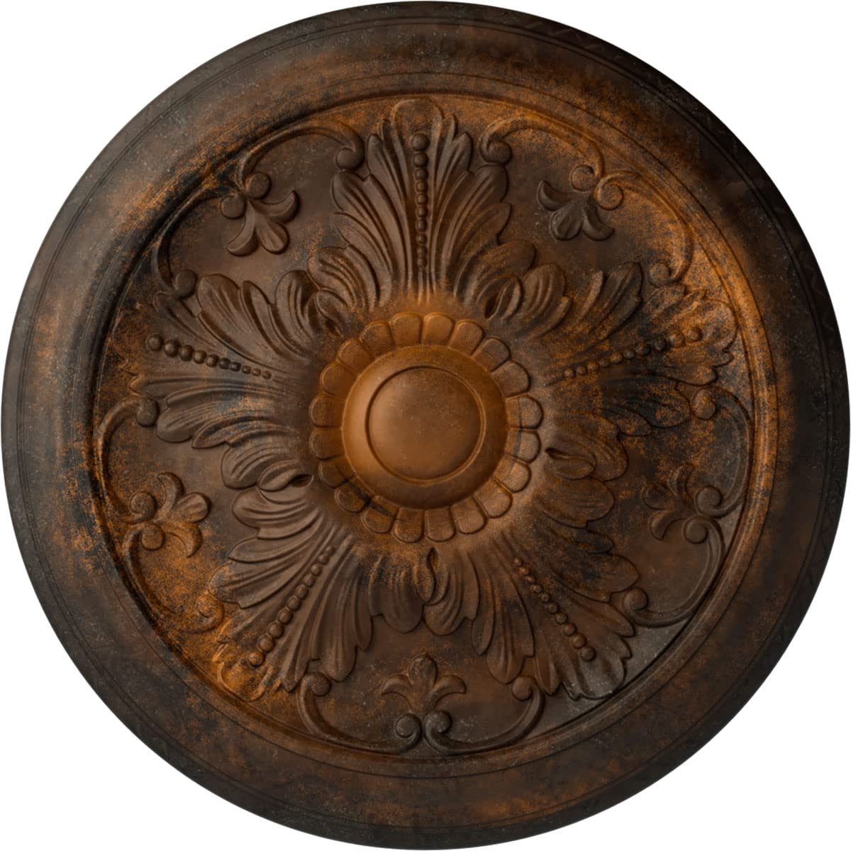 Ekena Millwork CM17VIRUS Hand-Painted Rust Vienna Ceiling Medallion - 16 7/8