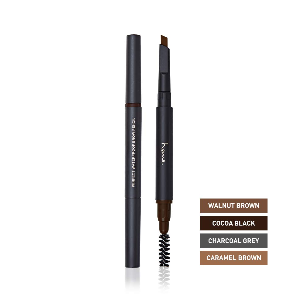 Heme Perfect Waterproof Brow Pencil - Walnut Brown 0.02 oz | Long-Lasting Eyebrow Makeup for Natural Look | Ideal for Daily Use, Gym & Outdoor Activities