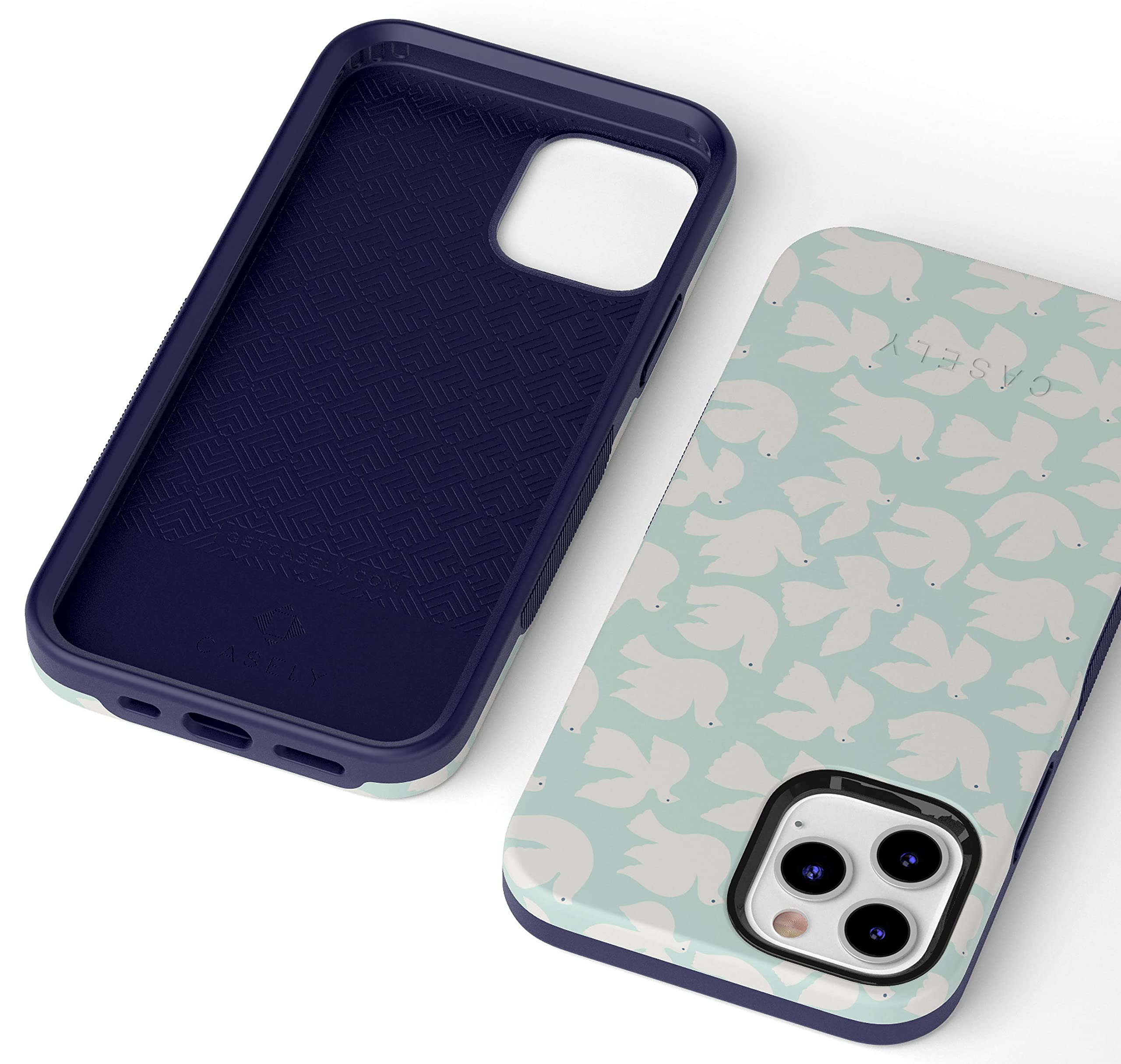 Casely iPhone 11 Pro Max Case - Premium Protective Cover with Love Birds & White Doves Design | Slim Fit, Shockproof, Scratch Resistant | Perfect for Everyday Use, Travel & Gift Giving