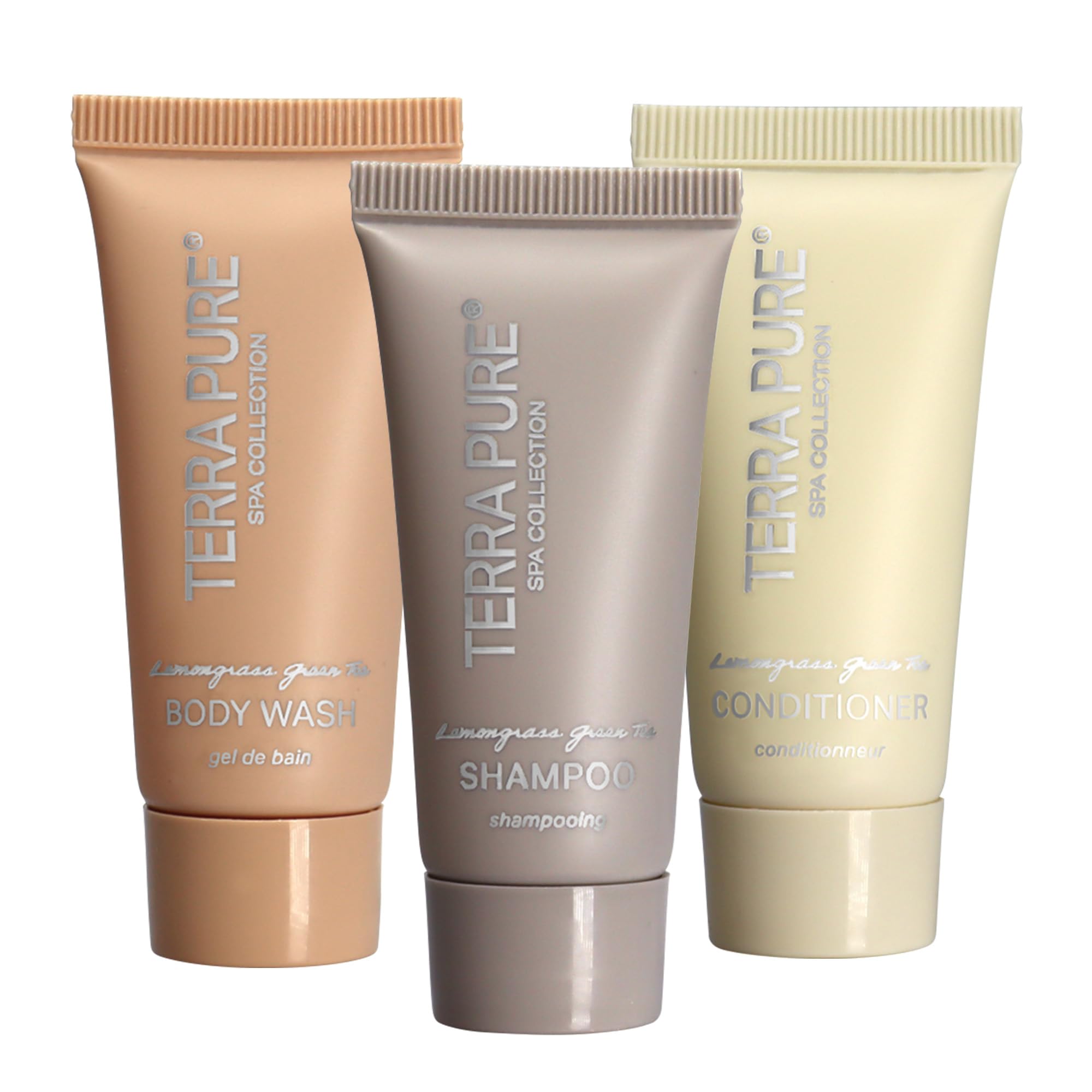 Premium Travel-Size Spa Essentials: Luxury Hotel Shampoo, Conditioner & Body Wash Set (0.85 oz Tubes, Case of 100) - Perfect for Hotels, Gyms, Travel Kits & Guest Amenities