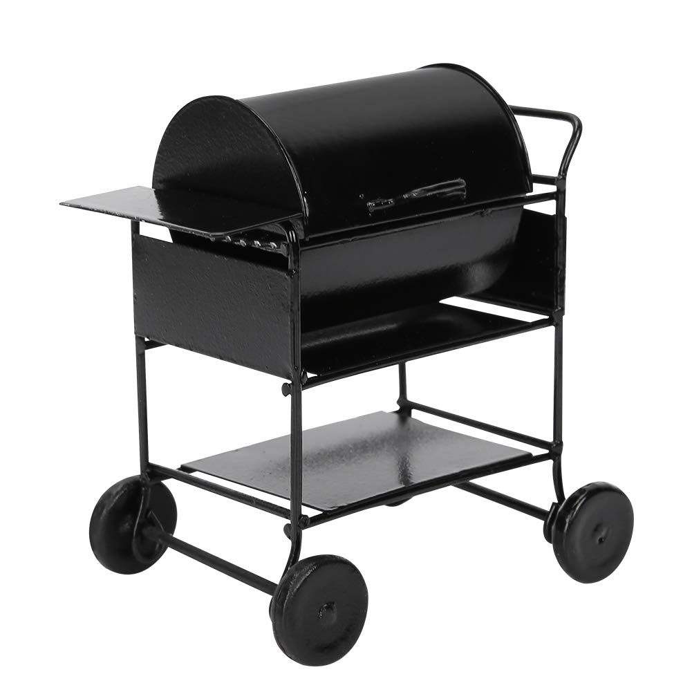 GLOGLOW Miniature Dollhouse Grill - Realistic BBQ Kitchen Accessory for Doll House Play & Decoration - Perfect for Dollhouse Scenes, Kids Pretend Play & Collectors