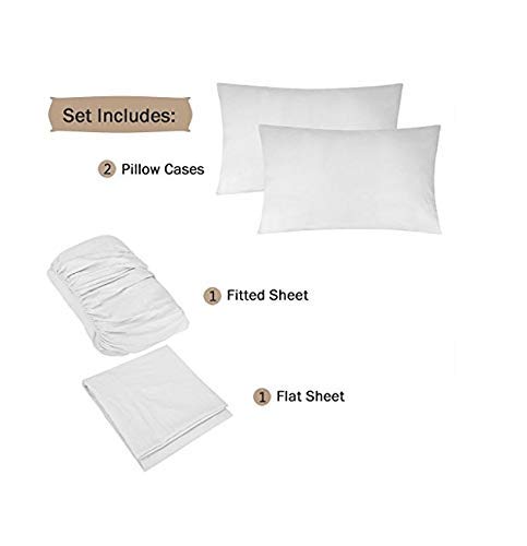 PureCare® Luxurious 1000 Thread Count Egyptian Cotton Sheet Set - Ultra Soft 100% Cotton Bed Sheets for Twin Size (4-Piece, Ivory, 30