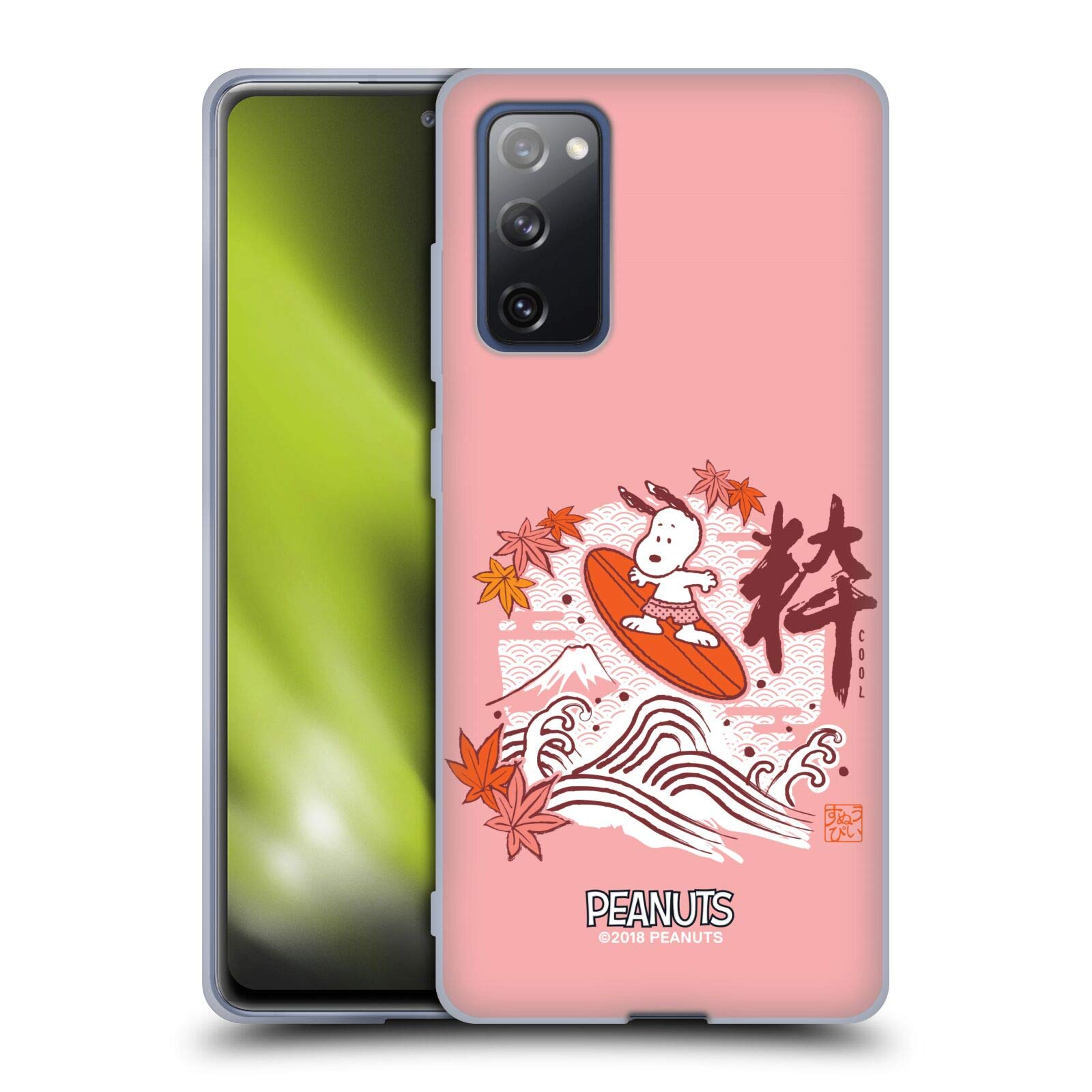 Officially Licensed Peanuts Surf Oriental Snoopy Soft Gel Case for Samsung Galaxy S20 FE/5G - Durable Protection for Everyday Use and Outdoor Adventures