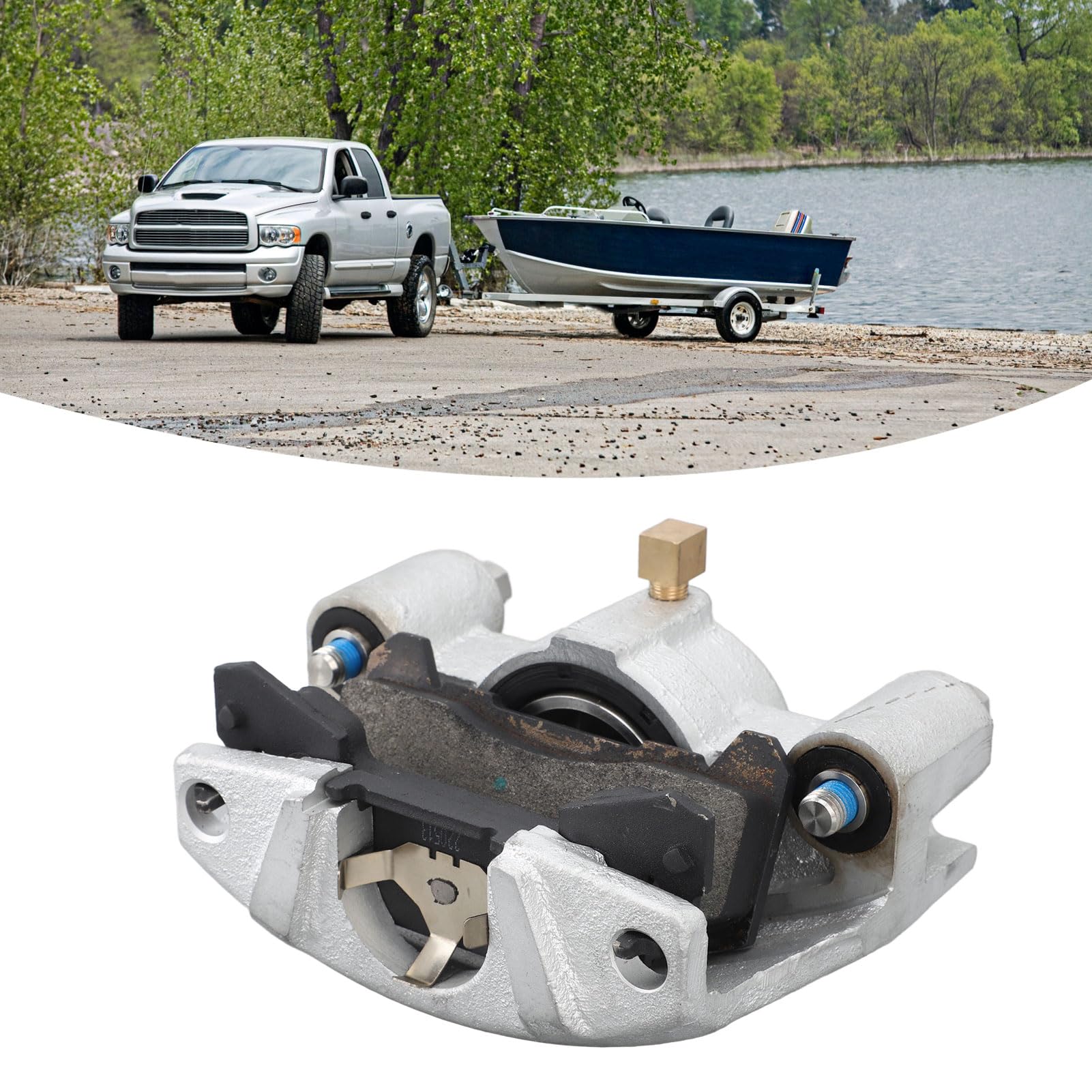 High Strength 225 Disc Brake Caliper for 3500-6000lbs Trailers - Stainless Steel & Cast Iron Construction for Smoother Braking with Ceramic Pads | Durable Replacement for Heavy-Duty Trailers, Boat Trailers, and Utility Vehicles