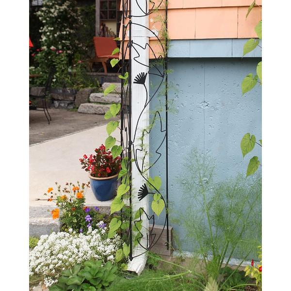 Downspout Garden Trellis - Expandable Metal Climbing Plant Support for Vines, Flowers & Vegetables | Perfect for Rainwater Drainage, Vertical Gardening & Small Space Solutions