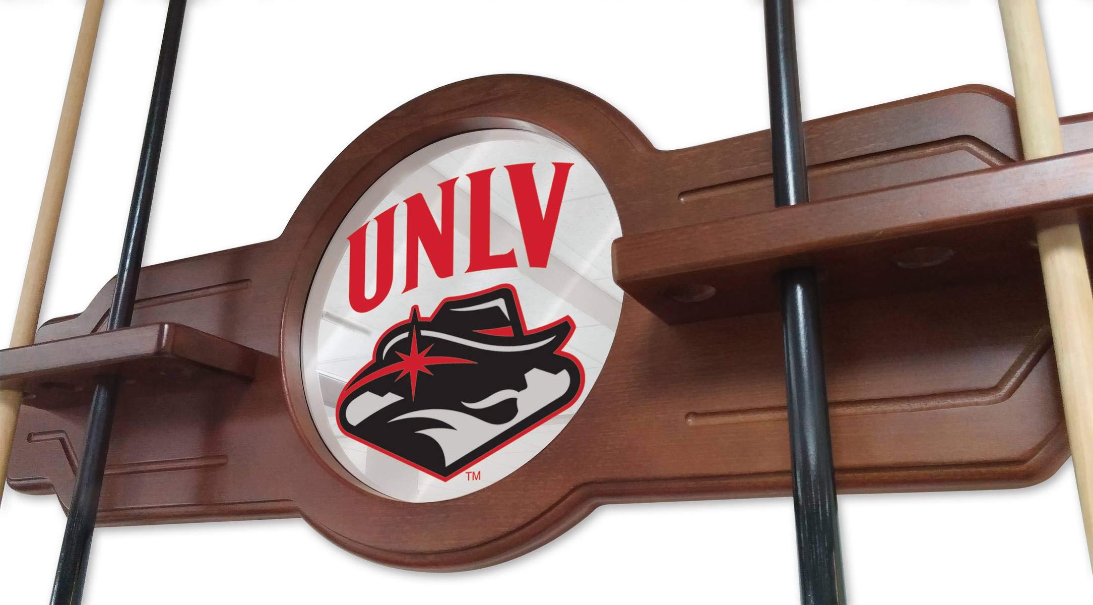 Premium UNLV Cue Rack in Authentic Navajo Finish - Stylish Billiard Accessory for Game Rooms & Man Caves by Holland Bar Stool