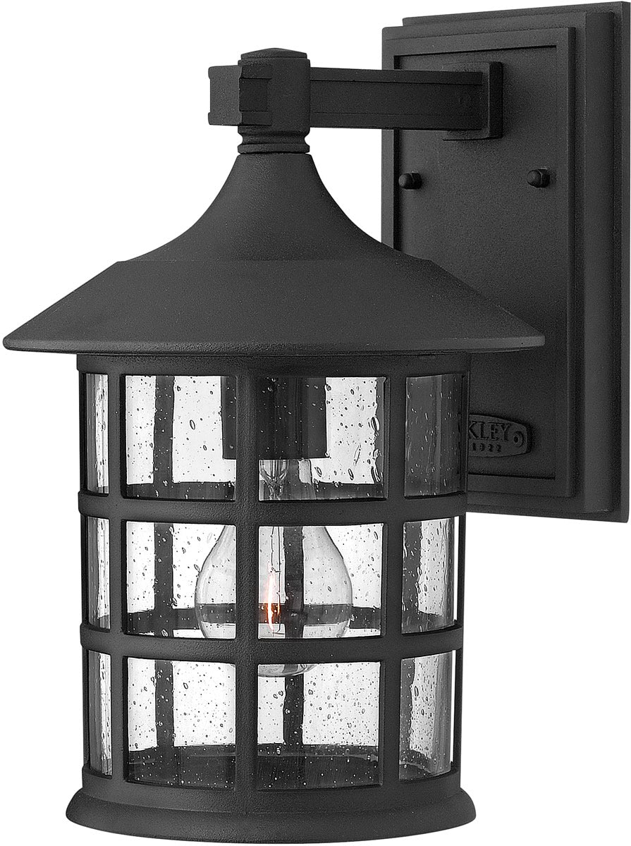 12H Freeport 1 Light Outdoor Wall Sconce - Black Matte Finish Weatherproof Exterior Light Fixture for Porch, Patio, Garage & Entryway Lighting