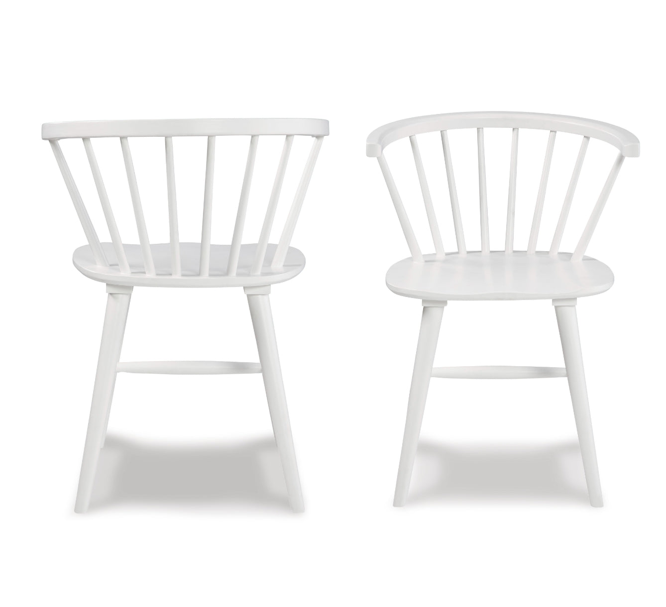 Roundhill Furniture Alwynn 7-Piece Dining Set - White & Natural Wood Dining Table with 6 Windsor Chairs for Kitchen, Dining Room & Breakfast Nook