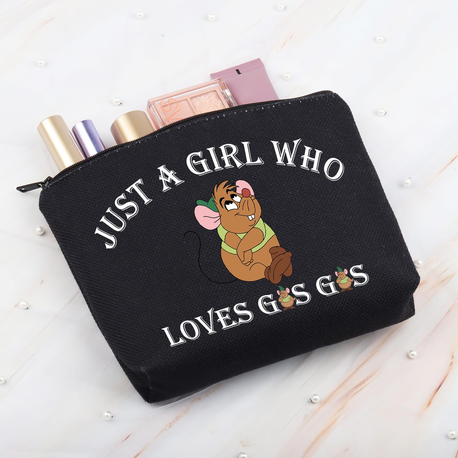BDPWSS Cute Mouse-Themed Makeup Bag - Perfect Travel Toiletry Organizer for Women Who Love Travel & Beauty | Ideal for Vacation, Gym, and Daily Essentials Storage