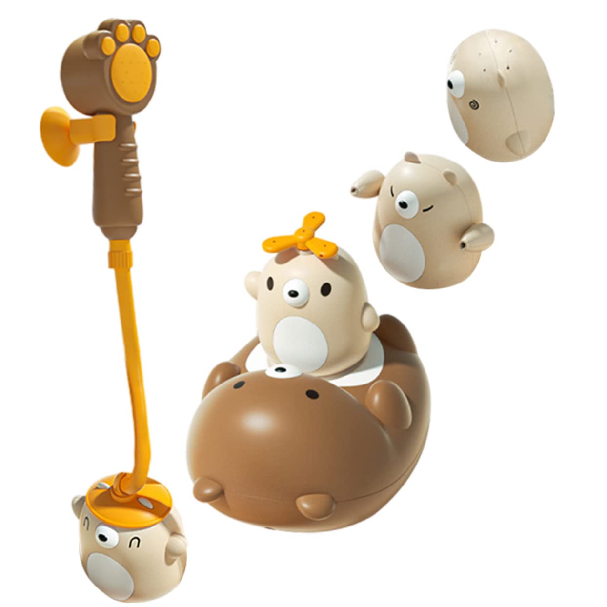ifundom 3 Sets Electric Water Bear Shower Sprayer Replacement - Fun Interactive Bath Toy for Kids, Electronic Shower Head with LED Lights - Perfect for Children's Bath Time & Sensory Play