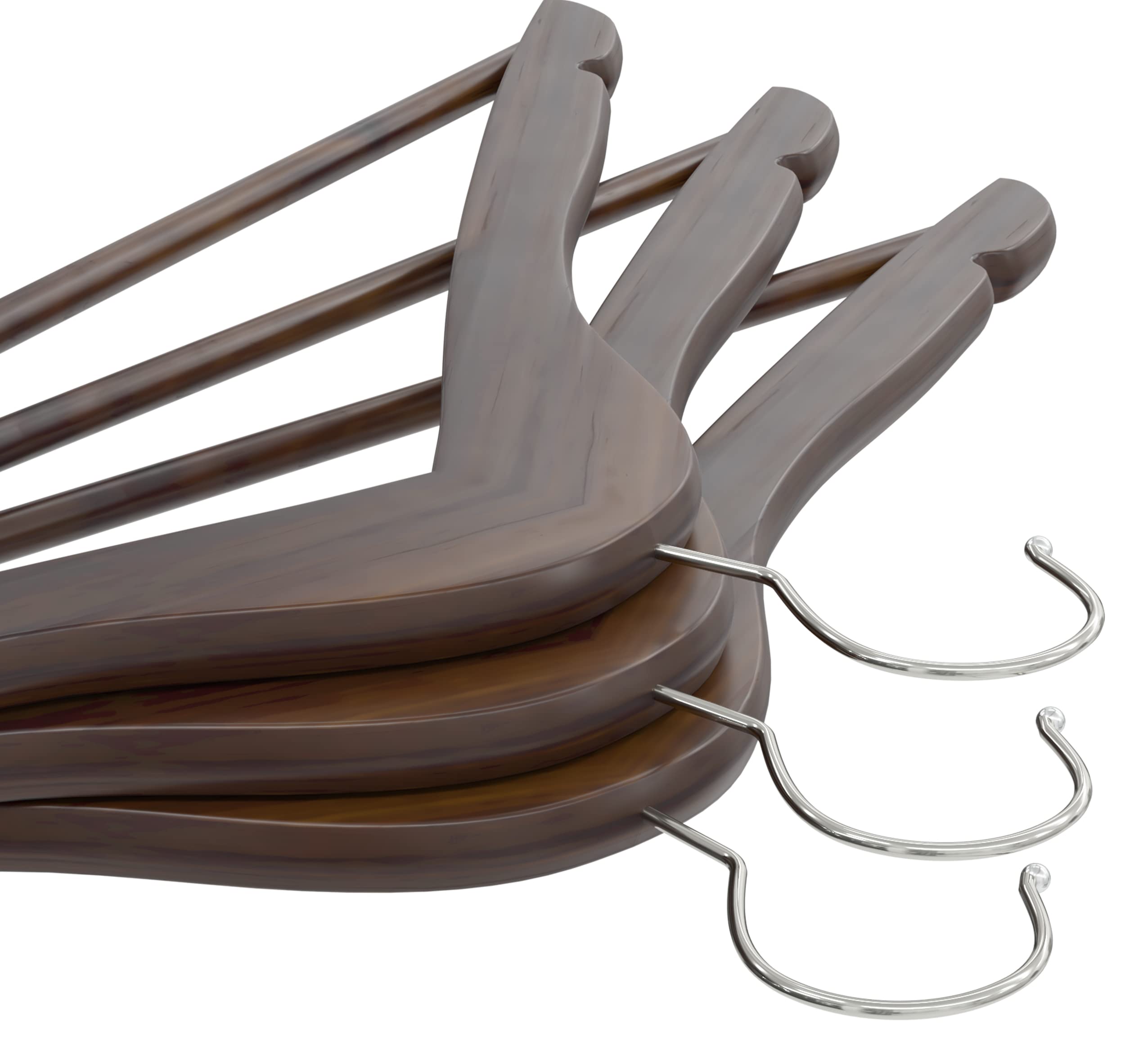 Utopia Home Premium Wooden Hangers 30 Pack - Durable Slim Coat Hangers for Closet Organization - 360° Rotating Hook Wooden Suit Hangers with Shoulder Grooves (Vintage Brown) - Perfect for Wardrobe, Dry Cleaning & Travel Luggage