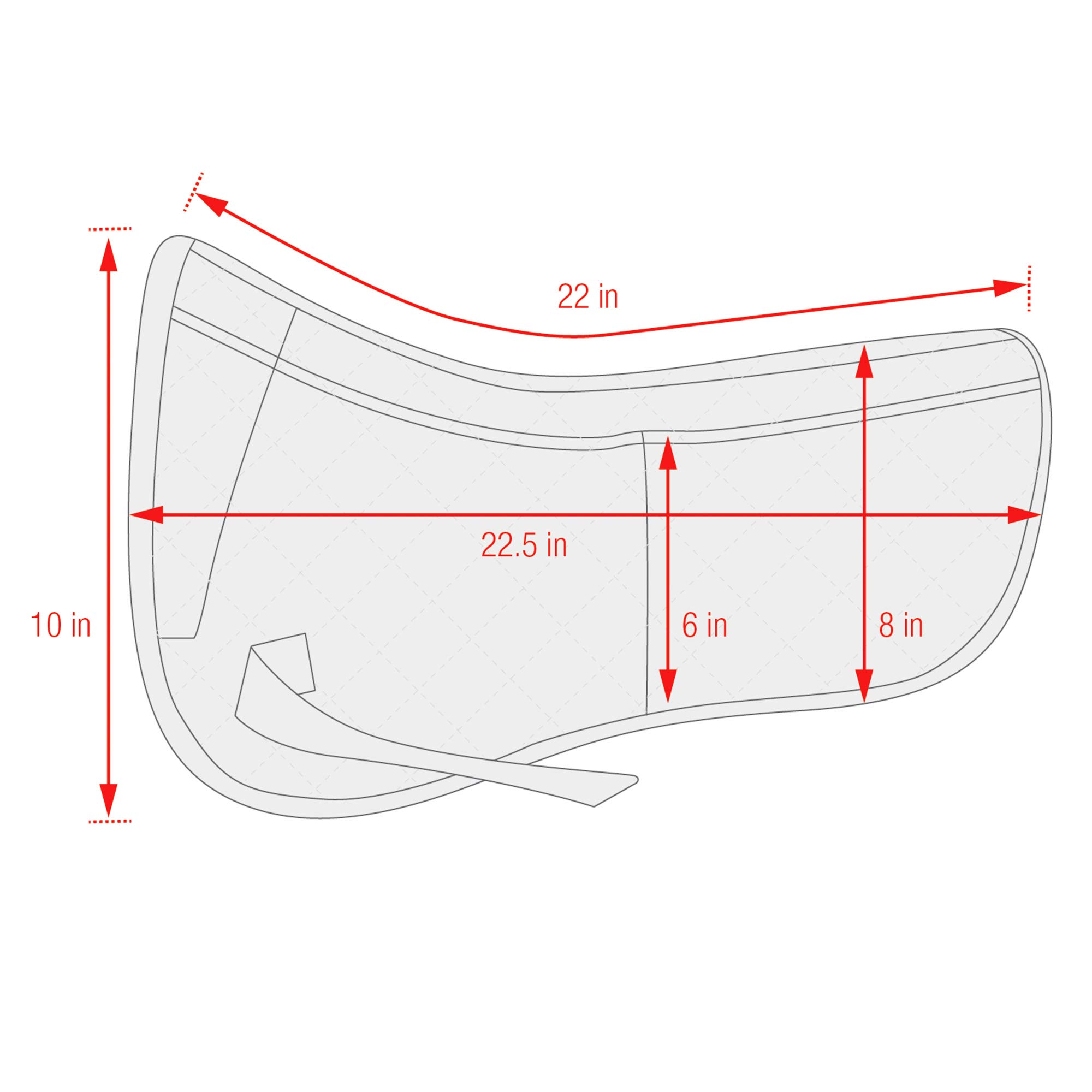 Horse Correction Half Pad for Riding & Training - Comfortable & Durable Equestrian Saddle Pad for English & Western Riding