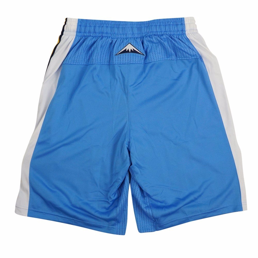 Adidas Denver Nuggets NBA Light Blue Men's Authentic On-Court Climacool Basketball Shorts - Moisture-Wicking Performance for Game Day & Casual Wear