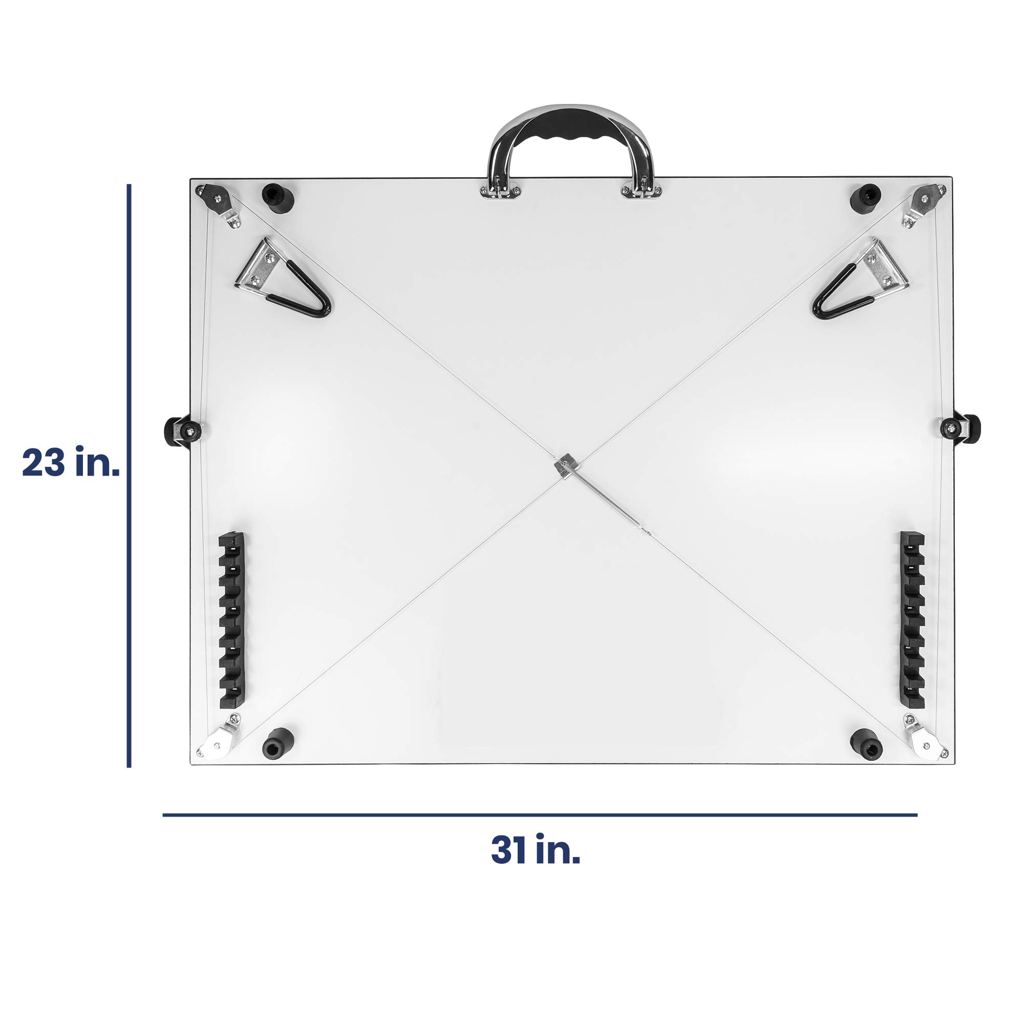 Pacific Arc PXB 23x31 Inch White Table Top Drawing Board with Parallel Bar - Perfect for Architects, Engineers, and Drafting Professionals