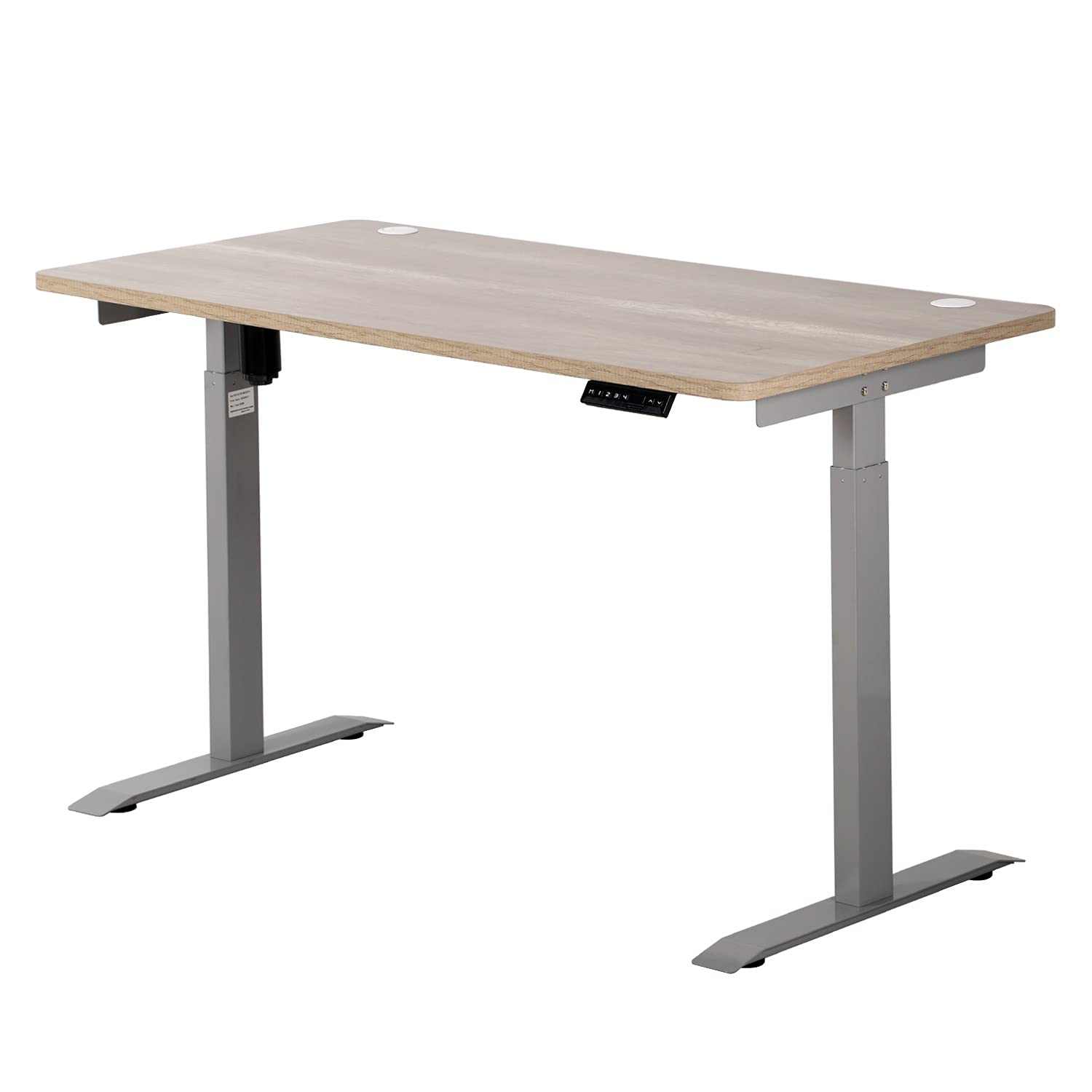 UNICOO Electric Standing Desk 55 x 27.6 Inches - Height Adjustable Sit Stand Desk with One Piece Tabletop, Ergonomic Home Office Desk (Antique Oak) for Work from Home & Study