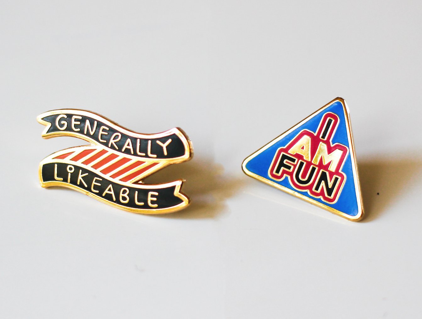 Funny Hard Enamel Pin Set - Gold Lapel Pins for Jackets, Hats & Backpacks - Cute Small Gift for Friends & Collectors - Best Selling Pin Badges for Everyday Wear, Gifts & Collections
