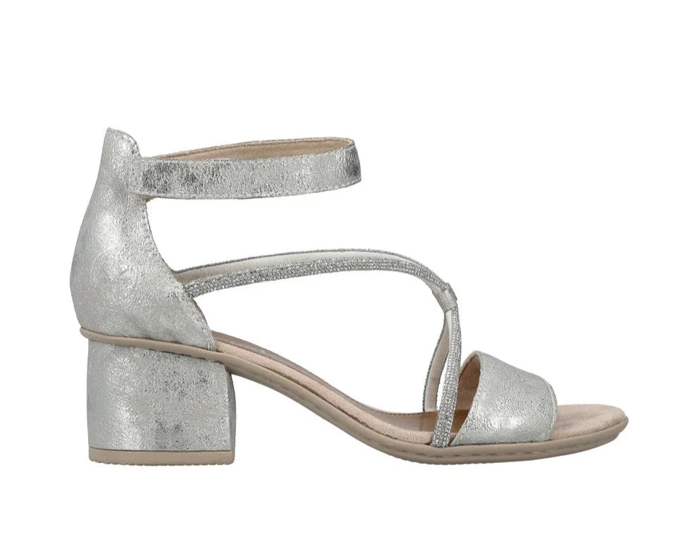 Rieker 64654 Women's Silver Comfort Shoes - Stylish & Lightweight for Work, Walking & Casual Outings
