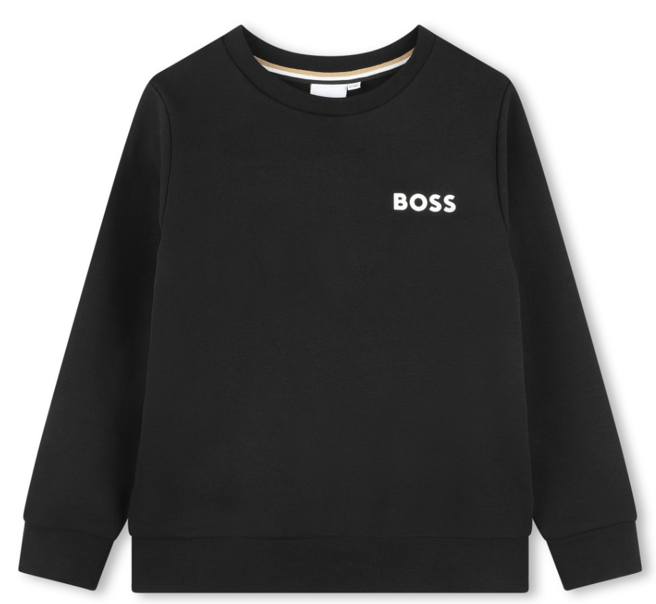 HUGO BOSS Men's Premium Cotton Sweatshirt - Comfortable Casual Pullover Hoodie for Gym, Work & Everyday Wear (Size 4 14A)