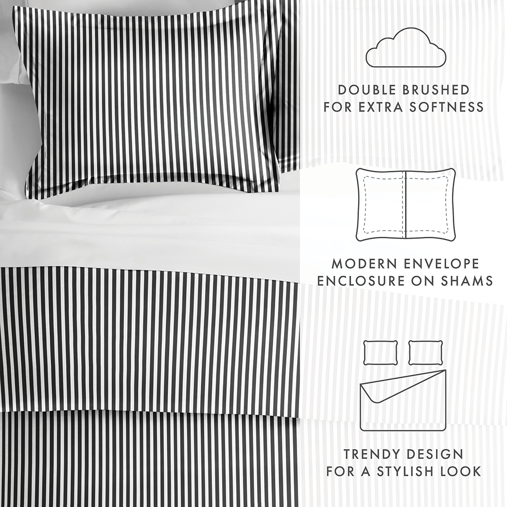 Elegant Ribbon Pattern 3-Piece Duvet Cover Set - Queen Size Bedding with Pillowcases - Perfect for Modern Bedrooms & Guest Rooms
